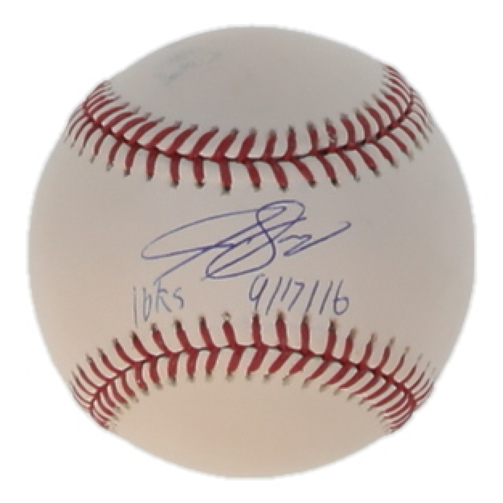 Jon Gray Signed OML Baseball Inscribed "16Ks 9/17/16" (Beckett) at PristineAuction.com