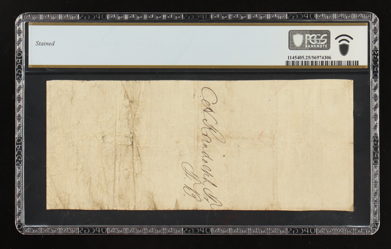 1861-62 Texas $5 Treasury Warrant - White Paper, Double Scroll N Cr-TX-12A (PCGS Very Fine 25) at PristineAuction.com 1861-62 Texas $5 Treasury Warrant - White Paper, Double Scroll N Cr-TX-12A (PCGS Very Fine 25) at PristineAuction.com