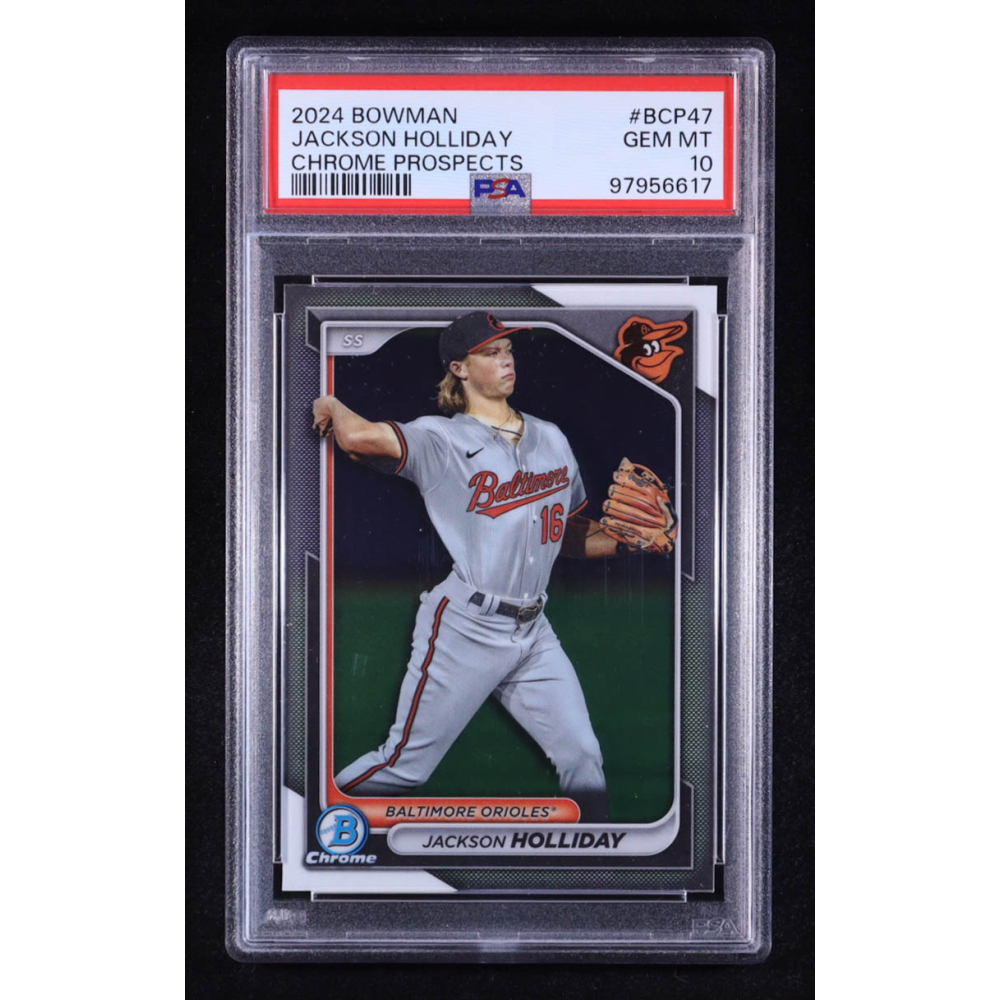 Jackson Holliday 2024 Bowman Chrome Prospects #BCP47 RC (PSA 10) at PristineAuction.com