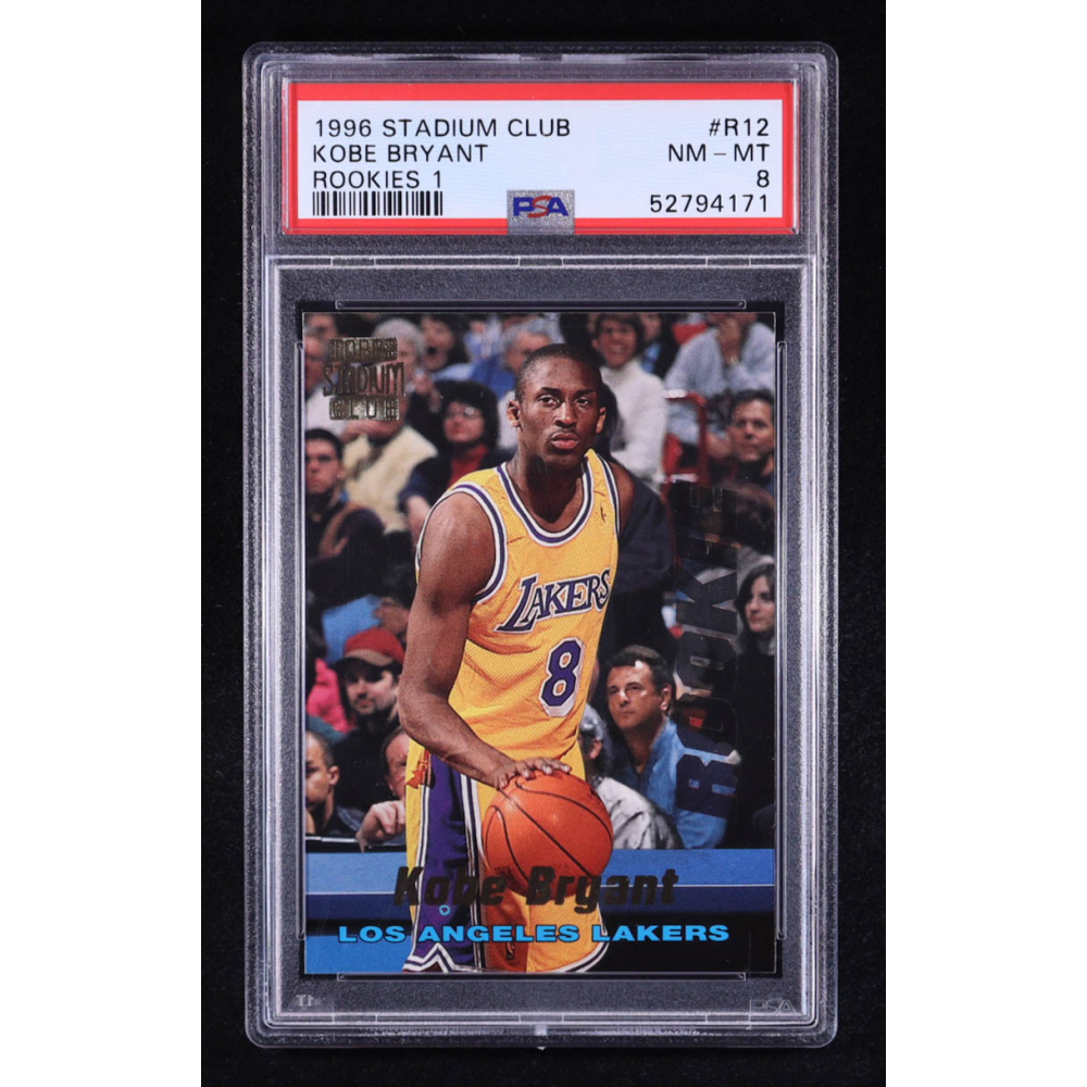 Kobe Bryant 1996-97 Stadium Club Rookies 1 #R12 RC (PSA 8) at PristineAuction.com