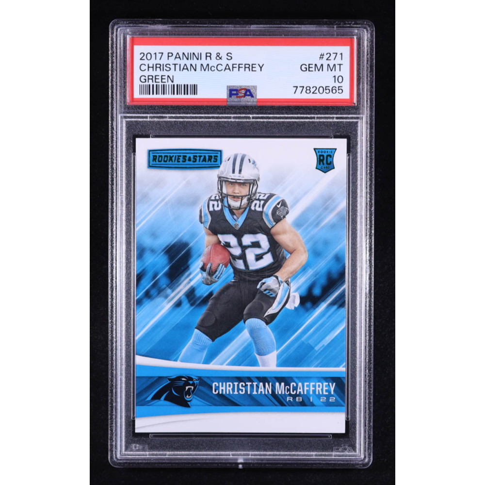 Christian McCaffrey 2017 Rookies and Stars Green #271 RC (PSA 10) at PristineAuction.com