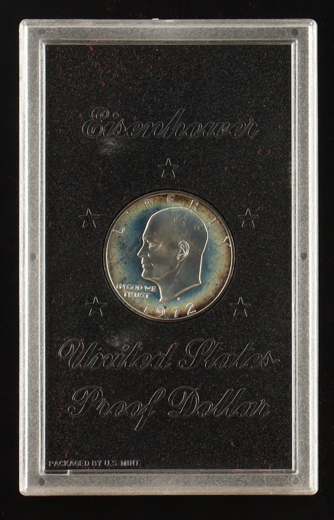 1972-S Eisenhower Proof Silver Dollar - Original Government Packaging at PristineAuction.com 1972-S Eisenhower Proof Silver Dollar - Original Government Packaging at PristineAuction.com