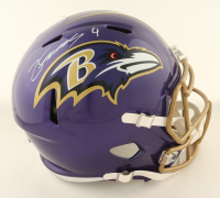 Zay Flowers Signed Ravens Full-Size Speed Helmet (Beckett) at PristineAuction.com