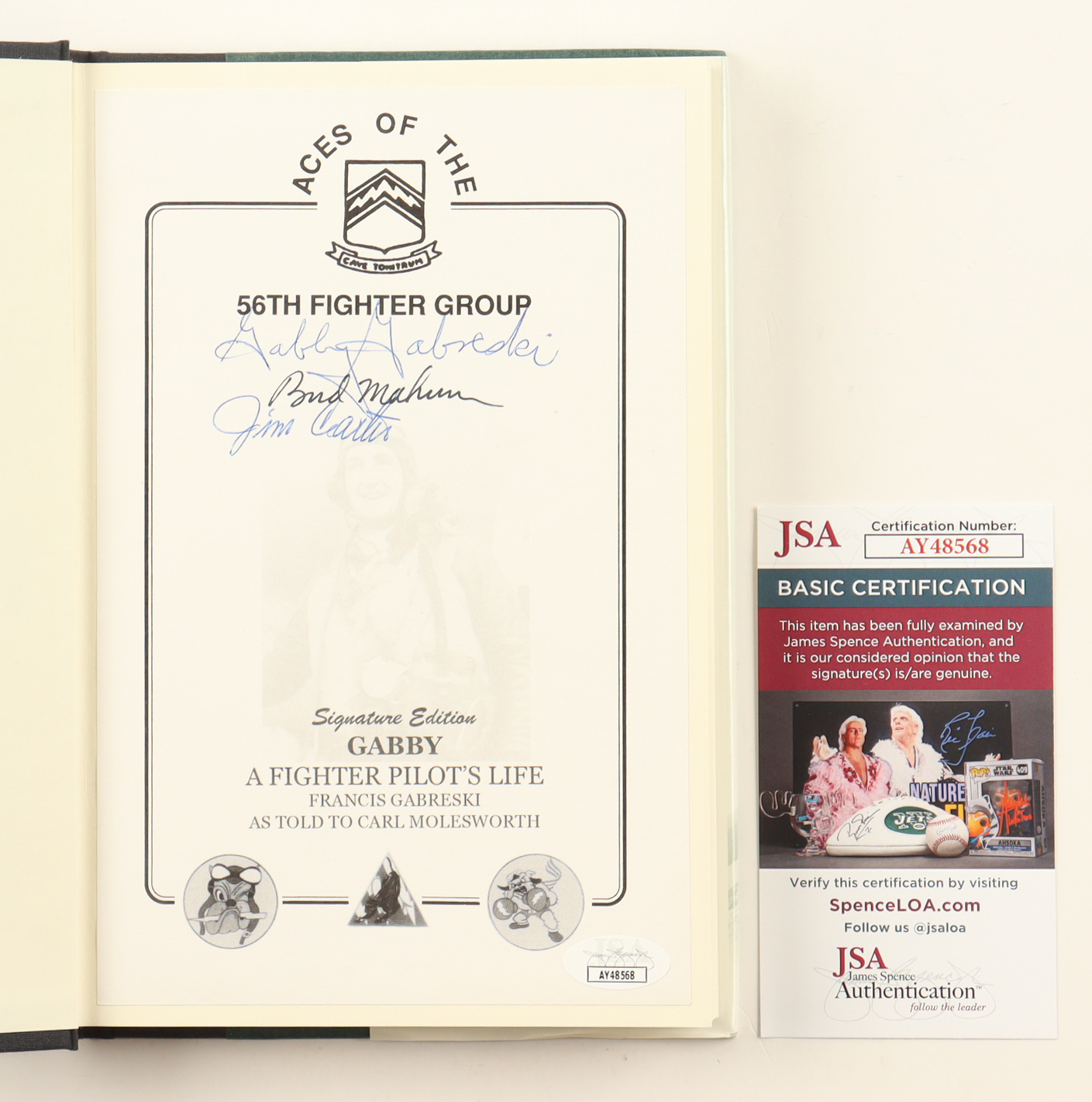 Gabby Grabeski, Walker Muhrin, & James Carter Signed "Gabby: A Fighter Pilot's Life" Hardcover Book (JSA) at PristineAuction.com Gabby Grabeski, Walker Muhrin, & James Carter Signed "Gabby: A Fighter Pilot's Life" Hardcover Book (JSA) at PristineAuction.com