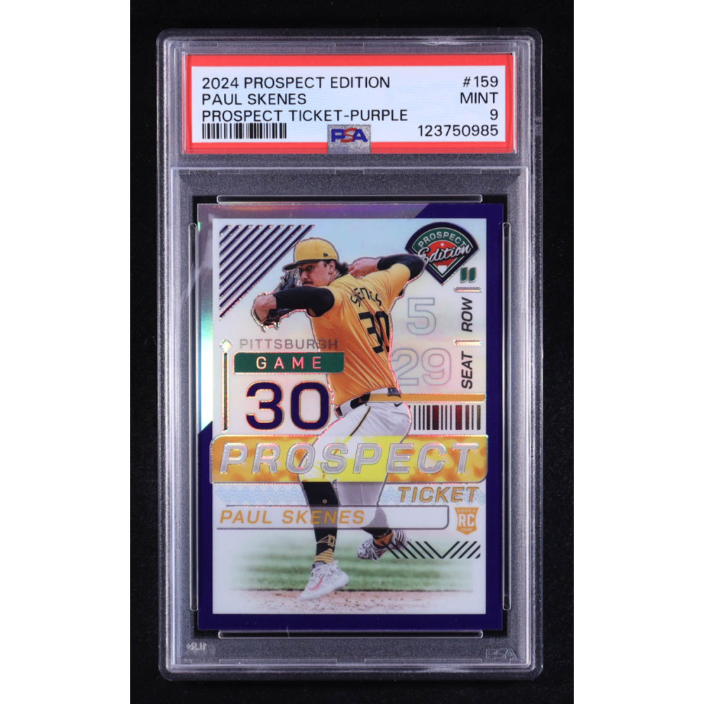 Paul Skenes 2024 Panini Prospect Edition Holo Purple #159 #44/99 RC (PSA 9) at PristineAuction.com