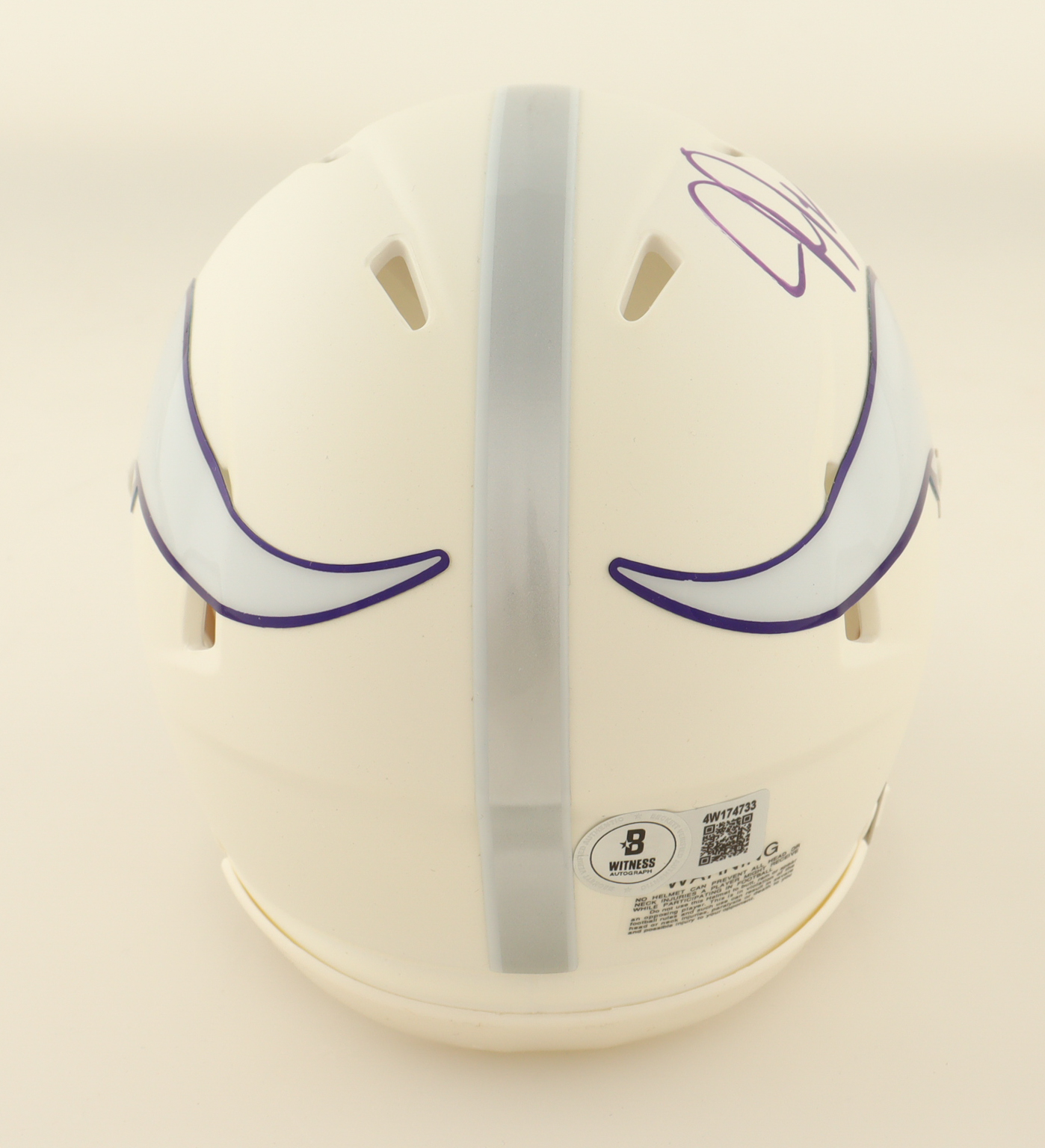 Justin Jefferson Signed Vikings OF Alternate Speed Mini Helmet (Beckett) at PristineAuction.com Justin Jefferson Signed Vikings OF Alternate Speed Mini Helmet (Beckett) at PristineAuction.com