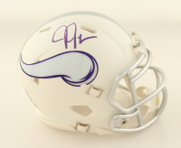 Justin Jefferson Signed Vikings OF Alternate Speed Mini Helmet (Beckett) at PristineAuction.com