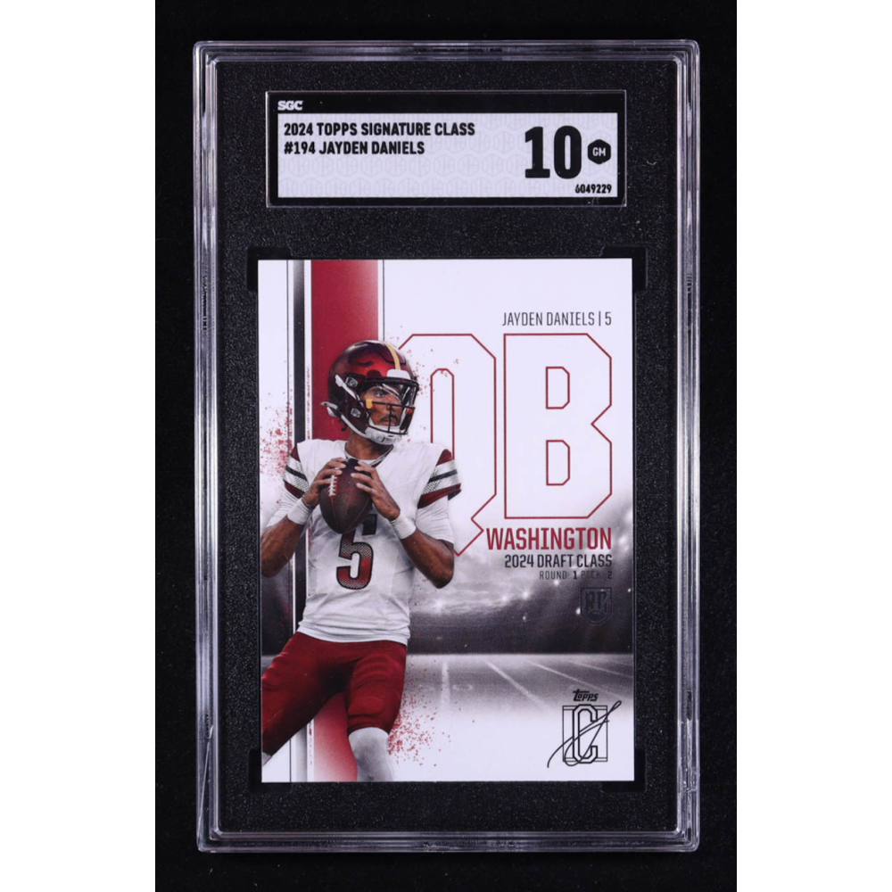 Jayden Daniels 2024 Topps Signature Class #194 RC (SGC 10) at PristineAuction.com