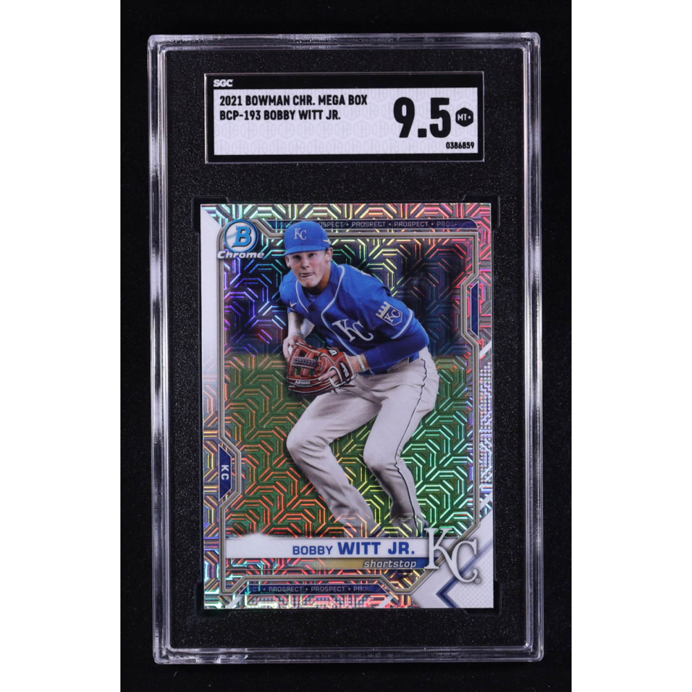 Bobby Witt Jr. 2021 Bowman Chrome Mega Box Prospects Refractors #BCP193 RC (SGC 9.5) at PristineAuction.com