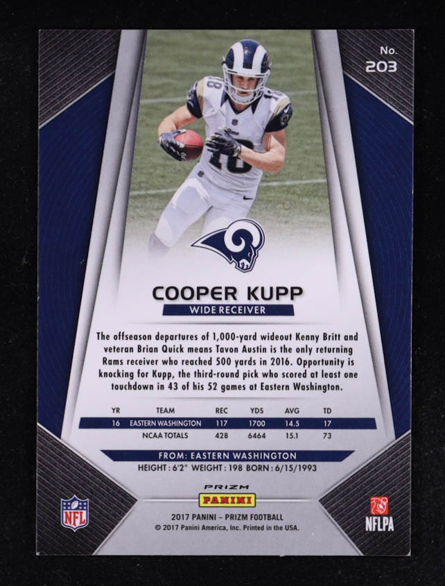 Cooper Kupp 2017 Panini Prizm #203 RC at PristineAuction.com Cooper Kupp 2017 Panini Prizm #203 RC at PristineAuction.com