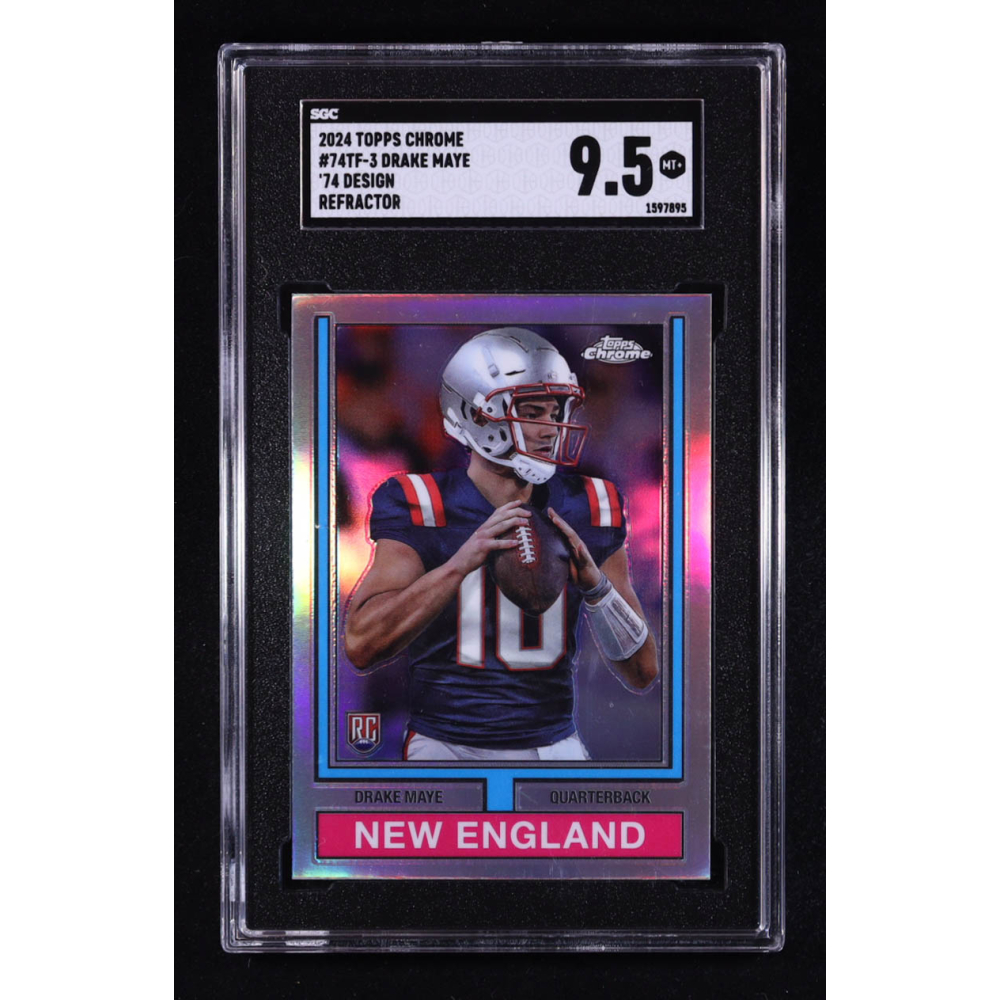 Drake Maye 2024 Topps Chrome '74 Topps Refactors #74TF3 RC (SGC 9.5) at PristineAuction.com