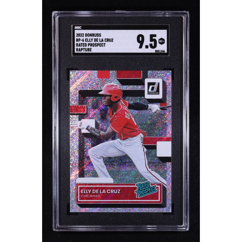 Elly De La Cruz 2022 Donruss Rated Prospects Rapture #6 RC (SGC 9.5) at PristineAuction.com