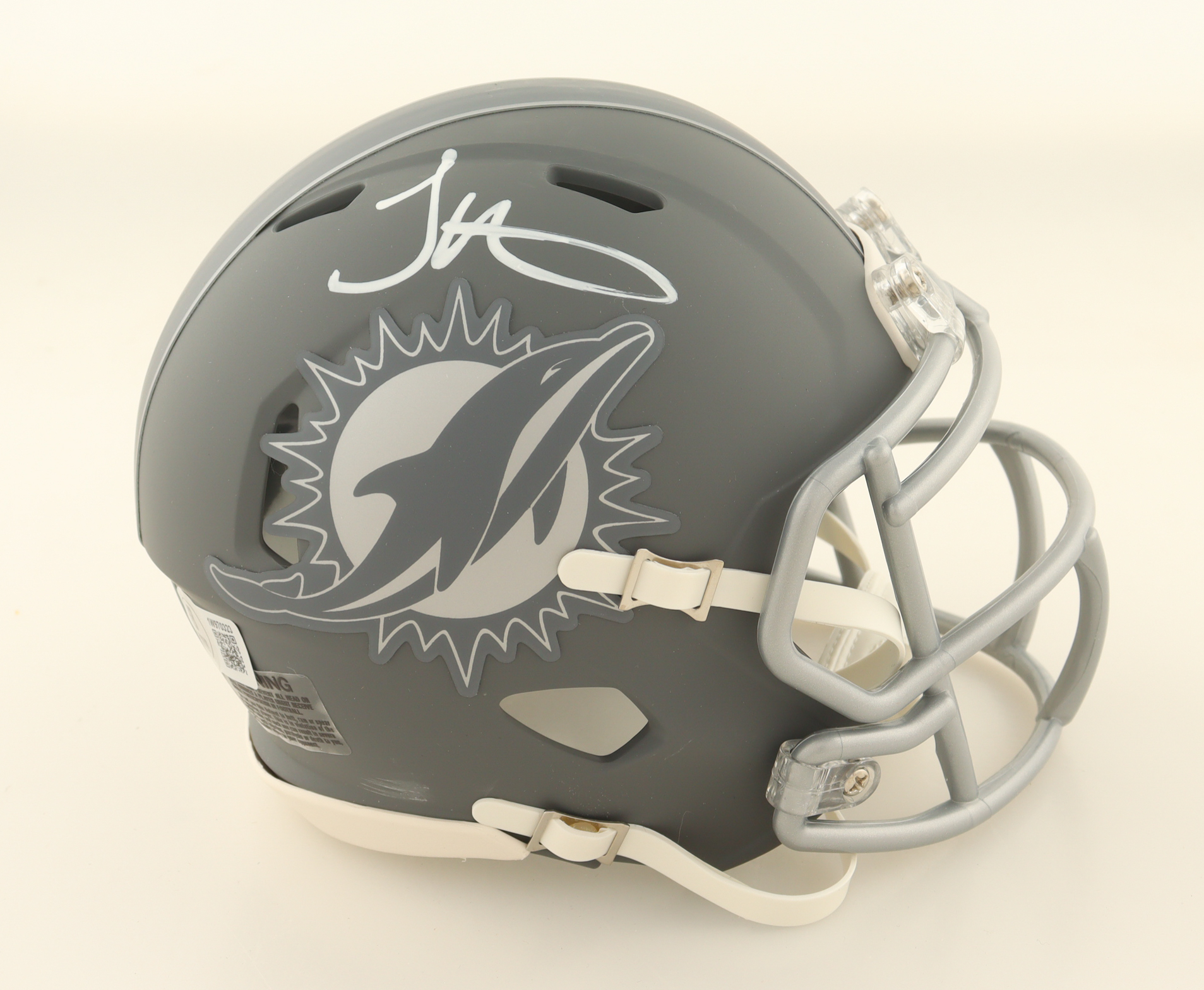 Tyreek Hill Signed Dolphins Slate Alternate Speed Mini Helmet (Beckett) at PristineAuction.com Tyreek Hill Signed Dolphins Slate Alternate Speed Mini Helmet (Beckett) at PristineAuction.com
