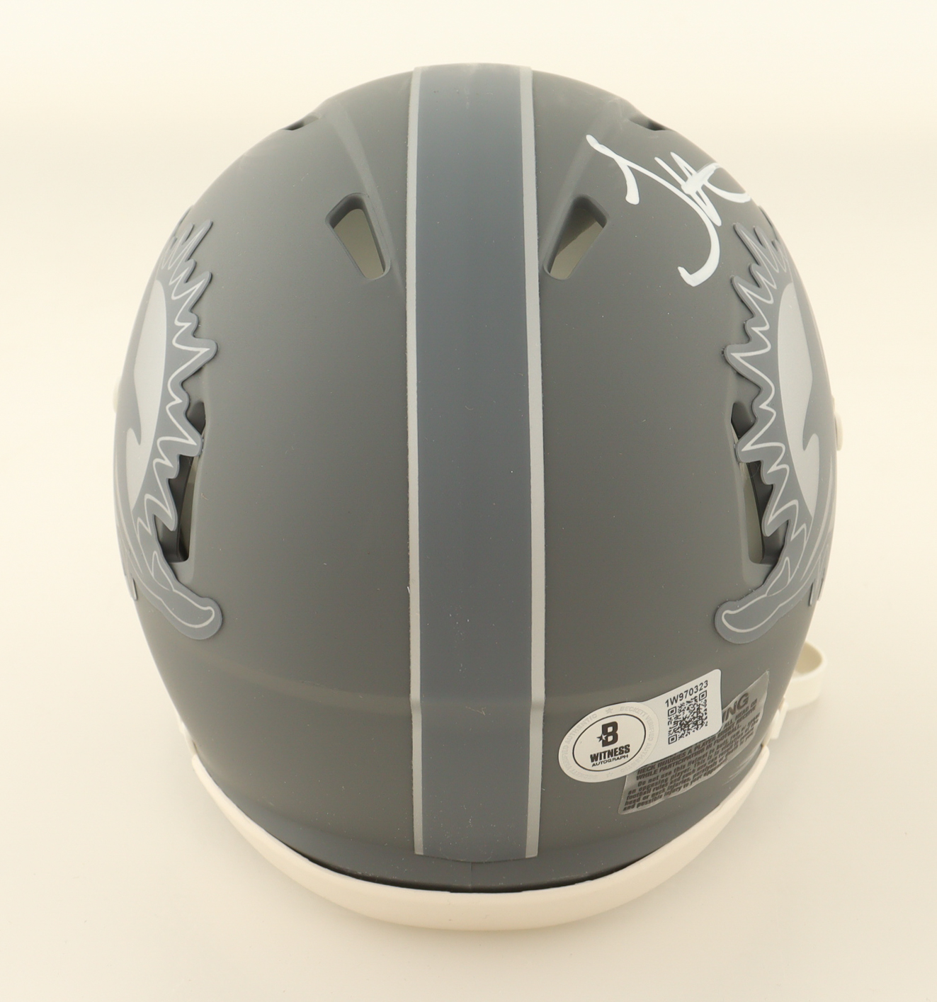 Tyreek Hill Signed Dolphins Slate Alternate Speed Mini Helmet (Beckett) at PristineAuction.com Tyreek Hill Signed Dolphins Slate Alternate Speed Mini Helmet (Beckett) at PristineAuction.com