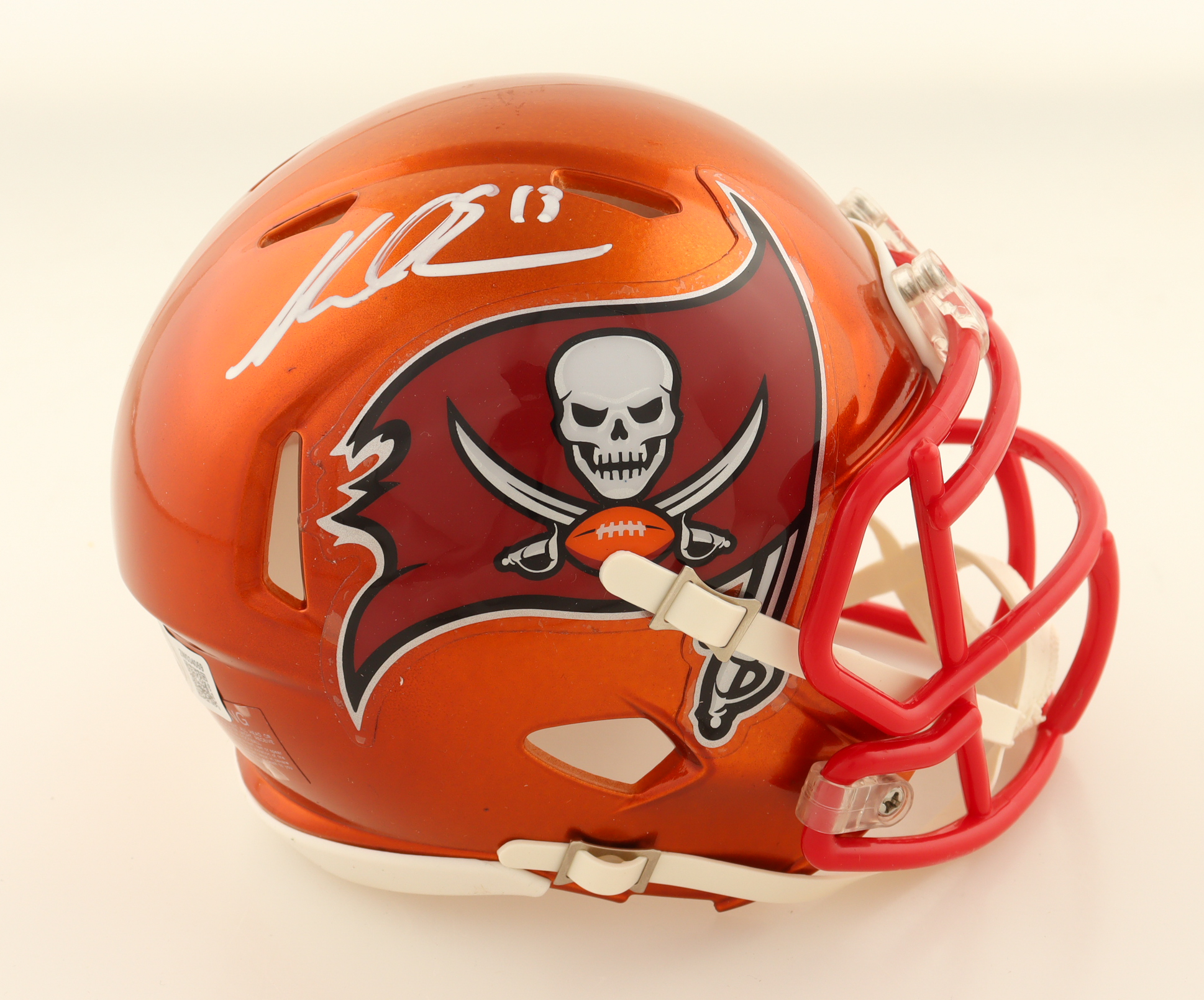 Mike Evans Signed Buccaneers Flash Alternate Speed Mini Helmet (Beckett) at PristineAuction.com Mike Evans Signed Buccaneers Flash Alternate Speed Mini Helmet (Beckett) at PristineAuction.com