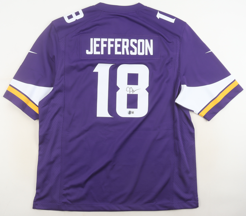 Justin Jefferson Signed Vikings Nike Authentic Jersey (Beckett) at PristineAuction.com Justin Jefferson Signed Vikings Nike Authentic Jersey (Beckett) at PristineAuction.com
