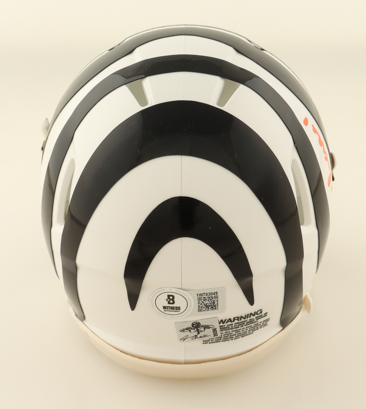 Ja'Marr Chase Signed Bengals OF Alternate Speed Mini Helmet (Beckett) at PristineAuction.com Ja'Marr Chase Signed Bengals OF Alternate Speed Mini Helmet (Beckett) at PristineAuction.com