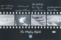 8th Air Force Veterans 12x18 WWII Heroes Film Strip Photo Signed By (9) Veterans (PSA) at PristineAuction.com