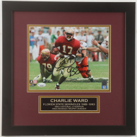 Charlie Ward Signed Florida State Seminoles Custom Framed Photo Display Inscribed "93 Heisman Champs" (Sports Collectibles) at PristineAuction.com