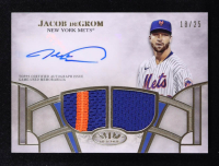 Jacob deGrom 2021 Topps Tier One Autograph Relics Dual Patch #T1ARJD #18/25 at PristineAuction.com