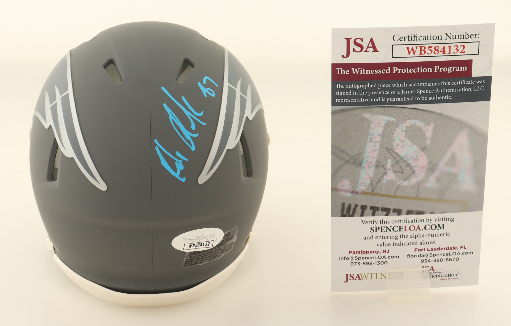 Rob Gronkowski Signed Patriots Slate Alternate Speed Mini Helmet (JSA) at PristineAuction.com Rob Gronkowski Signed Patriots Slate Alternate Speed Mini Helmet (JSA) at PristineAuction.com
