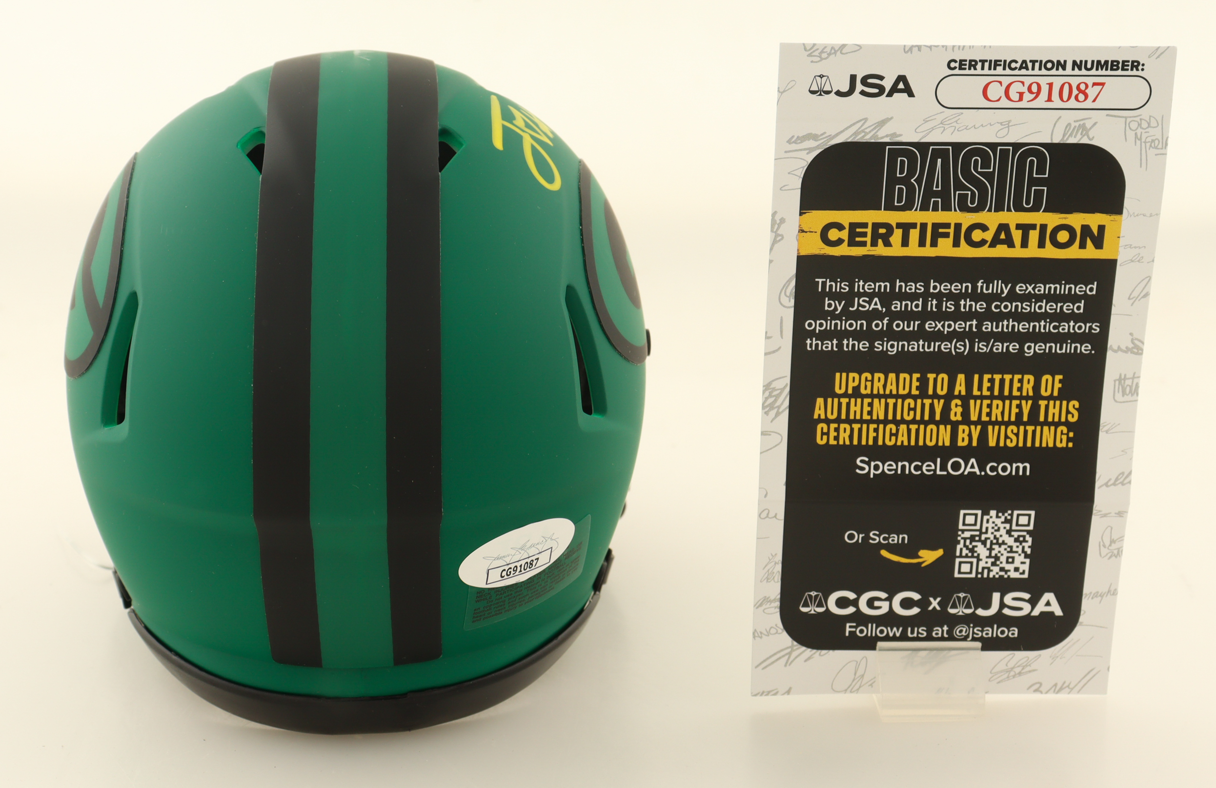 Jordan Love Signed Packers Rave Alternate Speed Mini Helmet (JSA) at PristineAuction.com Jordan Love Signed Packers Rave Alternate Speed Mini Helmet (JSA) at PristineAuction.com