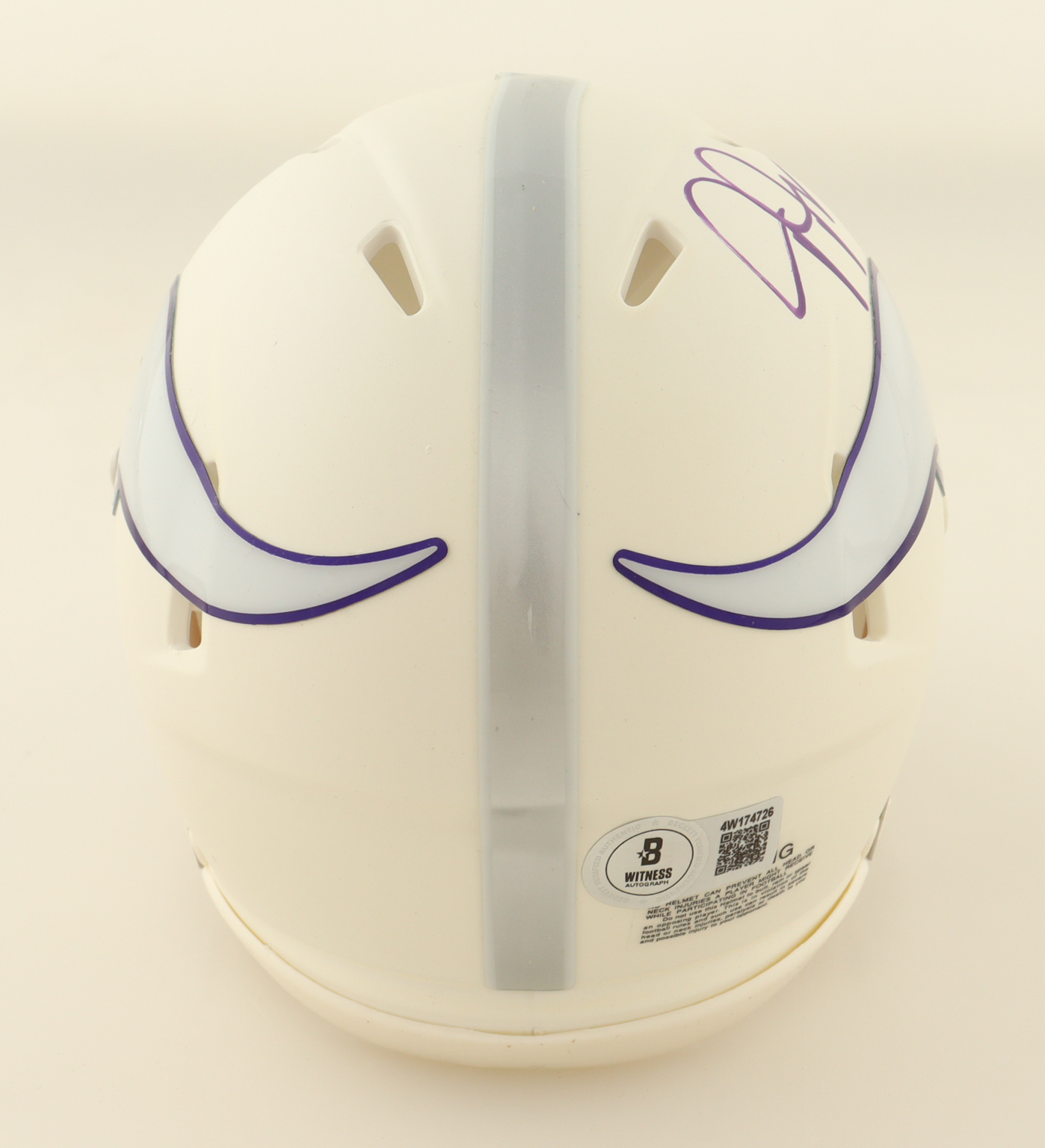 Justin Jefferson Signed Vikings OF Alternate Speed Mini Helmet (Beckett) at PristineAuction.com Justin Jefferson Signed Vikings OF Alternate Speed Mini Helmet (Beckett) at PristineAuction.com