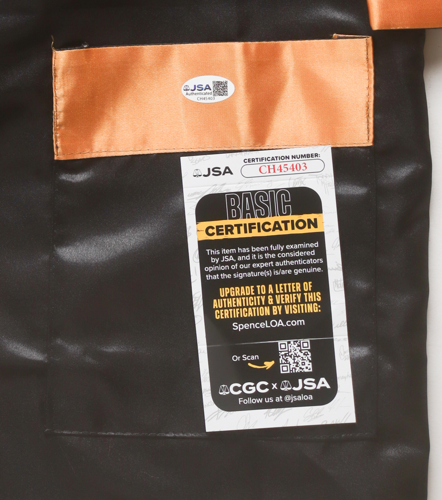 Julio Cesar Chavez, Marco Barrera & Erik Morales Signed Cleto Reyes Boxing Robe (JSA) at PristineAuction.com Julio Cesar Chavez, Marco Barrera & Erik Morales Signed Cleto Reyes Boxing Robe (JSA) at PristineAuction.com