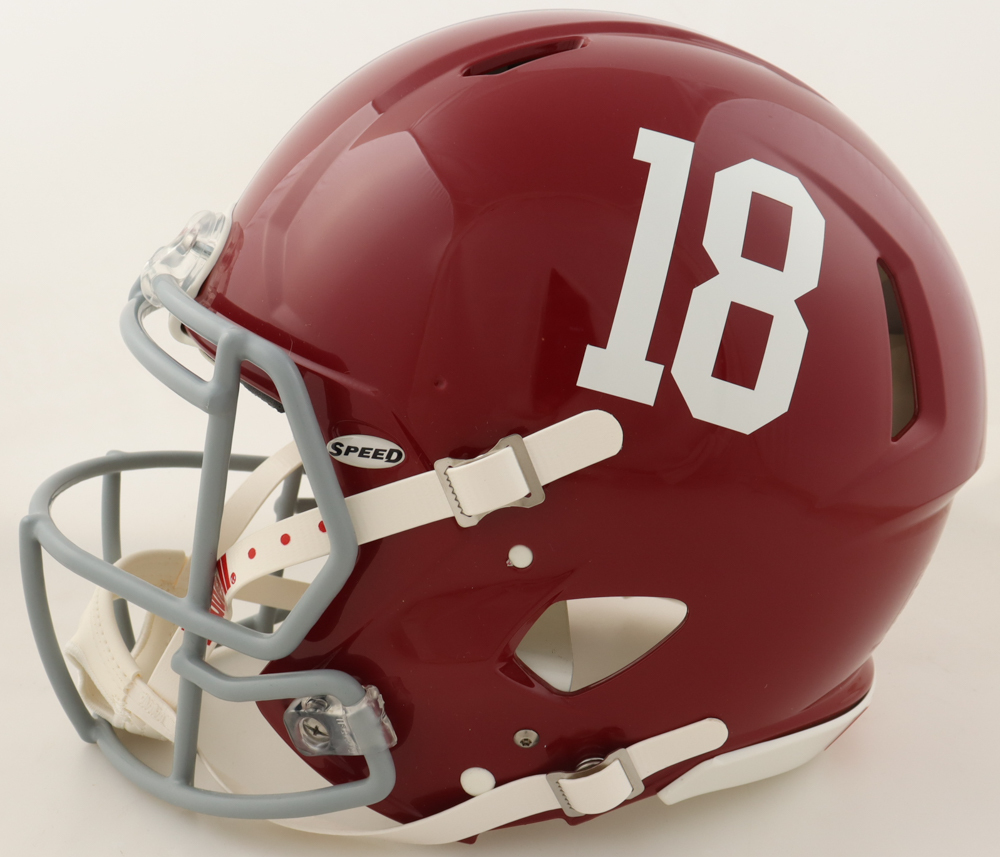 Bryce Young Signed Alabama Crimson Tide Full-Size Authentic On-Field Speed Helmet Inscribed "Heisman 21" (Beckett) at PristineAuction.com Bryce Young Signed Alabama Crimson Tide Full-Size Authentic On-Field Speed Helmet Inscribed "Heisman 21" (Beckett) at PristineAuction.com
