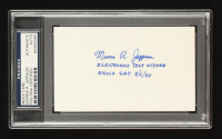 Morris R. Jeppson Signed 3x5 Index Card with Service Record Inscription (PSA) at PristineAuction.com