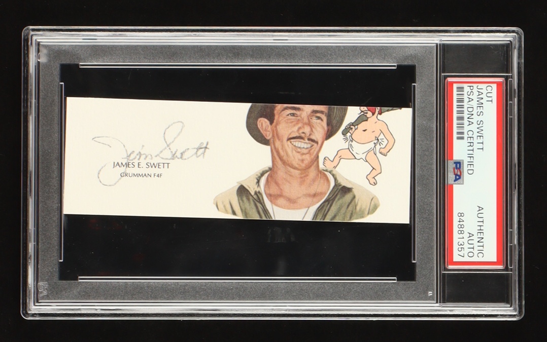 James E. Swett Signed Cut With Portrait Art (PSA) at PristineAuction.com James E. Swett Signed Cut With Portrait Art (PSA) at PristineAuction.com