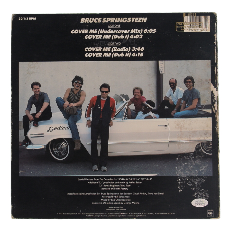 Bruce Springsteen Signed "Cover Me" Vinyl Record Album (JSA) at PristineAuction.com Bruce Springsteen Signed "Cover Me" Vinyl Record Album (JSA) at PristineAuction.com
