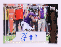 Zay Flowers 2023 Pro Set Pure Action Ink Bronze Sparkle #AIZF1 #2/4 RC at PristineAuction.com