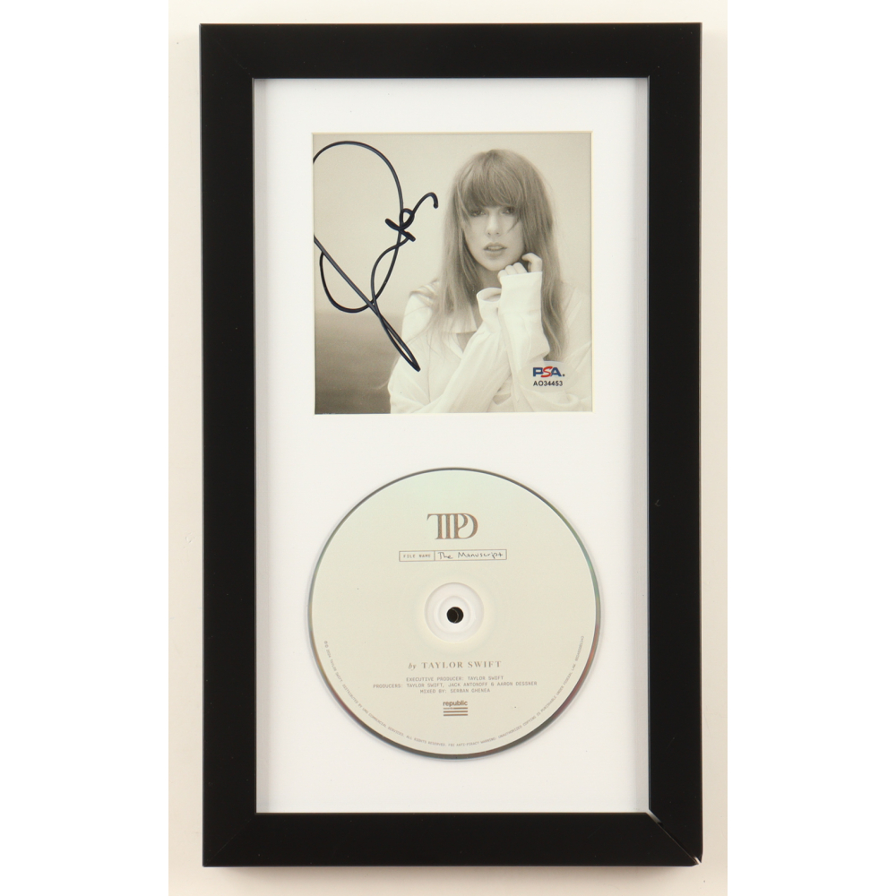 Taylor Swift Signed Custom Framed "The Tortured Poets Department" CD Album Display (PSA) at PristineAuction.com