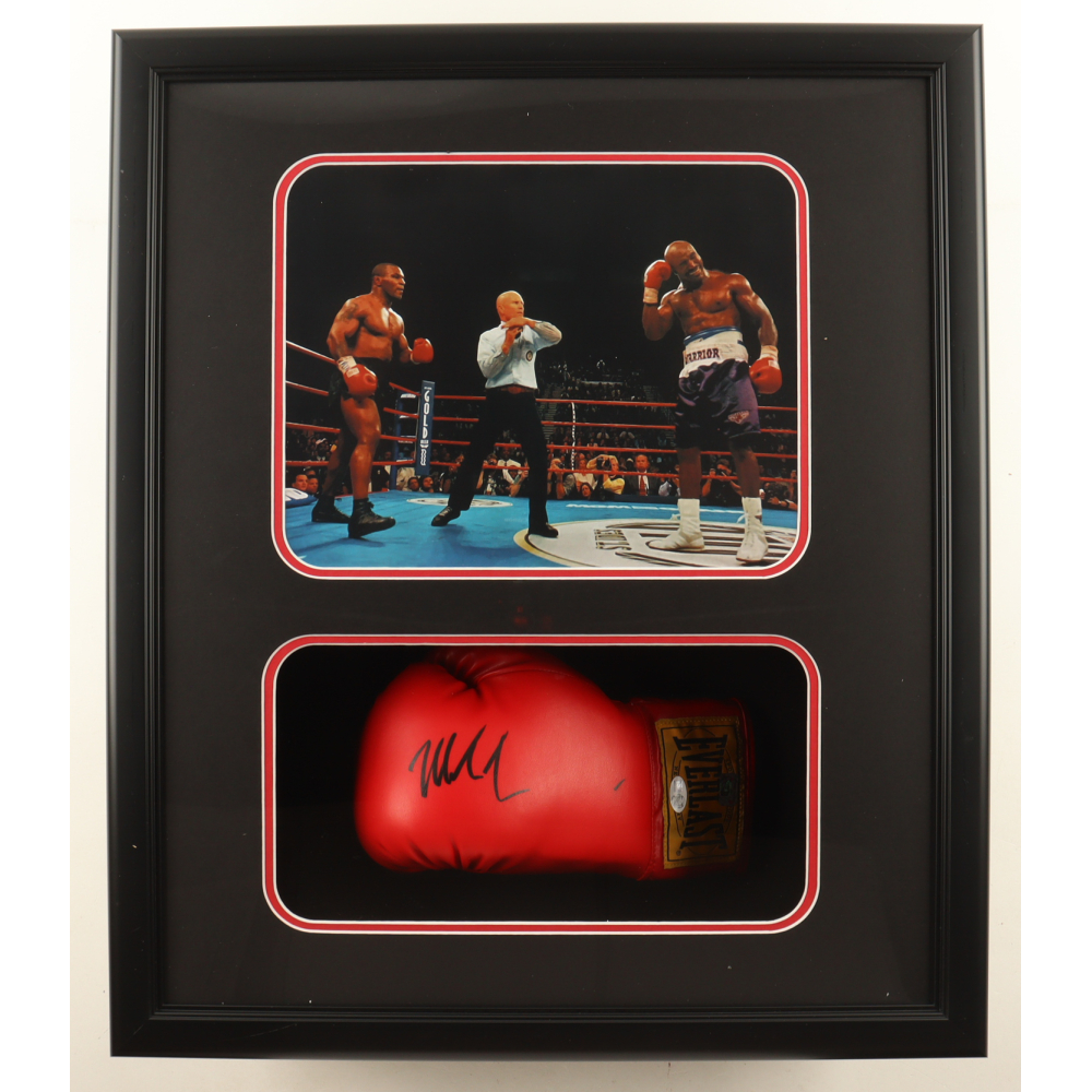 Mike Tyson Signed Custom Framed Shadowbox Everlast Boxing Glove Display (JSA & Tyson) at PristineAuction.com