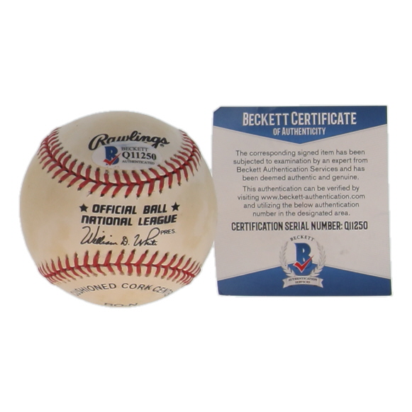 Bill Mazeroski Signed ONL Baseball With Inscription (Beckett) at PristineAuction.com Bill Mazeroski Signed ONL Baseball With Inscription (Beckett) at PristineAuction.com