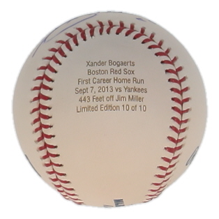 Xander Bogaerts Signed LE OML Stat Ball Baseball (Beckett) at PristineAuction.com Xander Bogaerts Signed LE OML Stat Ball Baseball (Beckett) at PristineAuction.com