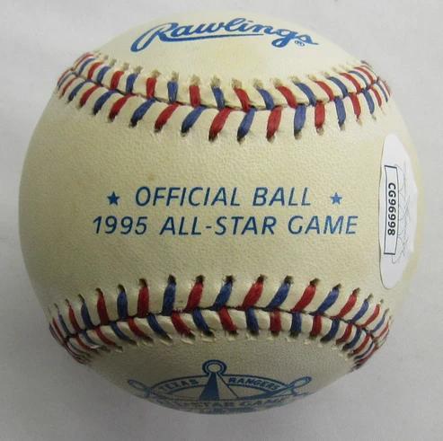 Jeff Conine Signed 1995 All-Star Game Baseball Inscribed "1995 MVP" (JSA) at PristineAuction.com Jeff Conine Signed 1995 All-Star Game Baseball Inscribed "1995 MVP" (JSA) at PristineAuction.com