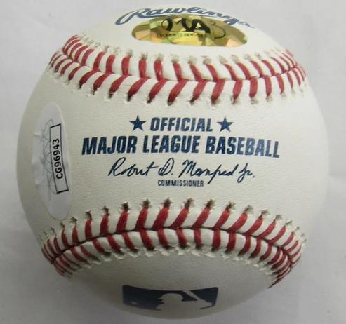 David Wells Signed OML Baseball Inscribed "P.G. 5-17-98" (JSA) at PristineAuction.com David Wells Signed OML Baseball Inscribed "P.G. 5-17-98" (JSA) at PristineAuction.com