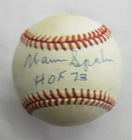 Warren Spahn Signed ONL Baseball Inscribed "HOF 73" (JSA) at PristineAuction.com
