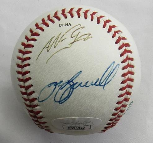 Nomar Garciaparra, Jeff Bagwell & Mo Vaughn Signed Baseball (JSA) at PristineAuction.com Nomar Garciaparra, Jeff Bagwell & Mo Vaughn Signed Baseball (JSA) at PristineAuction.com