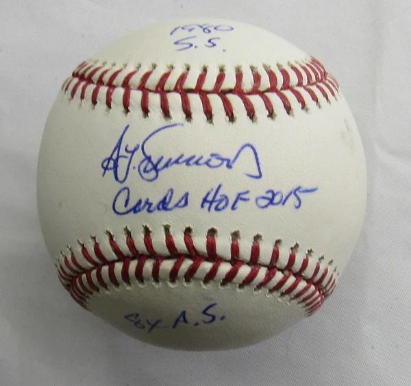 Ted Simmons Signed OML Baseball Inscribed "Cards HOF 2015", "1980 SS" & "8x AS" (JSA) at PristineAuction.com Ted Simmons Signed OML Baseball Inscribed "Cards HOF 2015", "1980 SS" & "8x AS" (JSA) at PristineAuction.com