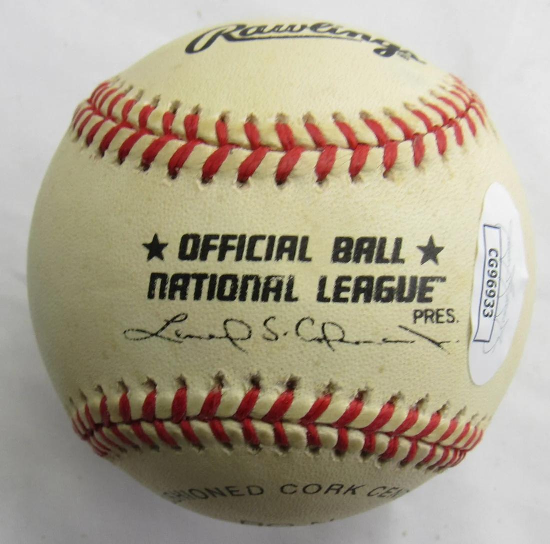 Jim Bunning Signed ONL Baseball Inscribed "PG 6/21/64" (JSA) at PristineAuction.com Jim Bunning Signed ONL Baseball Inscribed "PG 6/21/64" (JSA) at PristineAuction.com