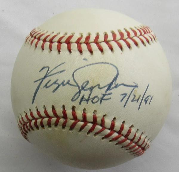 Ferguson "Fergie" Jenkins Signed ONL Baseball Inscribed "HOF 7/21/91" (JSA) at PristineAuction.com Ferguson "Fergie" Jenkins Signed ONL Baseball Inscribed "HOF 7/21/91" (JSA) at PristineAuction.com