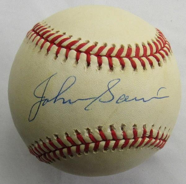 Johnny Sain Signed OAL Baseball (JSA) at PristineAuction.com Johnny Sain Signed OAL Baseball (JSA) at PristineAuction.com