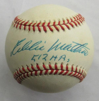 Eddie Mathews Signed ONL Baseball Inscribed "512 HRs" (JSA) at PristineAuction.com