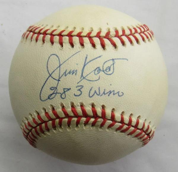 Jim Kaat Signed ONL Baseball Inscribed "283 Wins" (JSA) at PristineAuction.com Jim Kaat Signed ONL Baseball Inscribed "283 Wins" (JSA) at PristineAuction.com