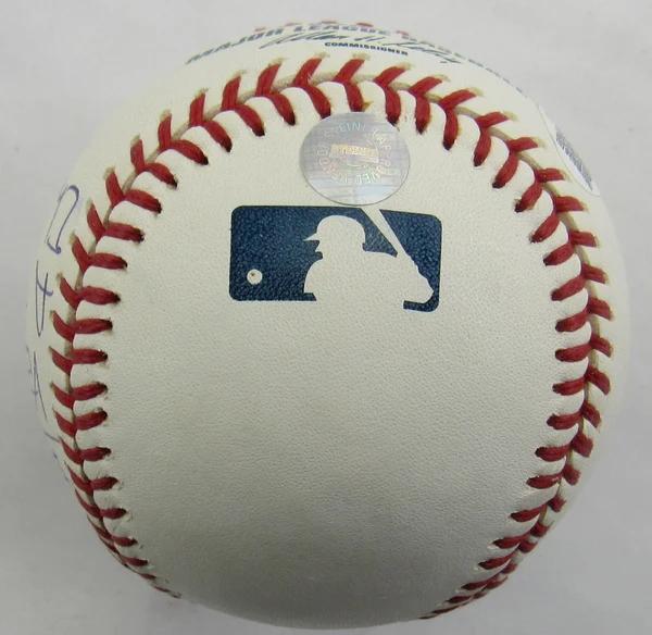 Darryl Strawberry & Jason Giambi Signed OML Baseball Inscribed "Everybody Deserves A 2nd Chance" (JSA) at PristineAuction.com Darryl Strawberry & Jason Giambi Signed OML Baseball Inscribed "Everybody Deserves A 2nd Chance" (JSA) at PristineAuction.com