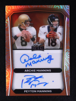 Archie Manning / Peyton Manning 2024 Leaf Metal Halloween Dual Autographs Prismatic Jack-O-Lantern #HDA1 #2/3 at PristineAuction.com