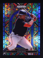 Juan Soto 2022 Panini Prizm Stained Glass Prizms Blue #SG-2 at PristineAuction.com